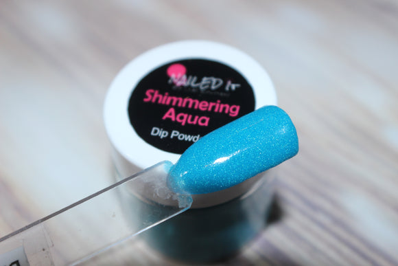 Shimmering Aqua Dip Powder